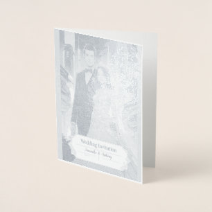 Personalized Foil Wedding Card