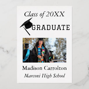 Personalized Foiled Graduatioin Announcement