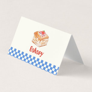 Personalized Folded Bakery Business Card