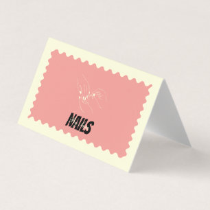 Personalized Folded Nail Technician Business Card