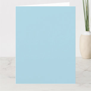 Personalized Folded Thank You Card-Light Blue Card