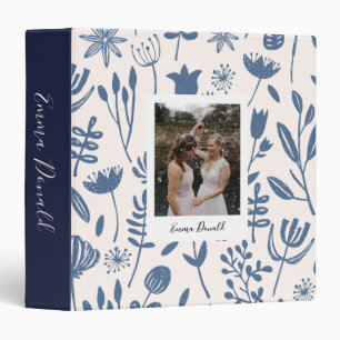 Personalized Folk Botanical Binder