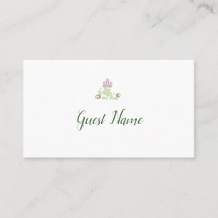 Personalized Folk Floral Wedding Place Card