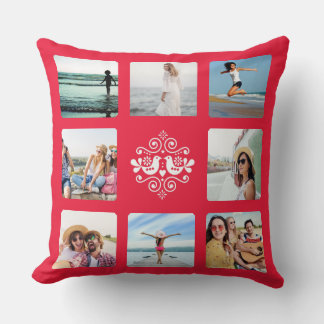 Personalized Folk Pattern Throw Pillow