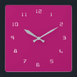 Personalized Font Numbers Text Colours Universal Square Wall Clock<br><div class="desc">Customizable Beautiful Colours Clock - Choose / add your favourite background and number colours !  
Choose Your Unique Number Fonts !
Add your text / name / date / logo / image ...  or else :)
Enjoy - Be Happy - Be Healthy !</div>