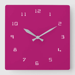 Personalized Font Numbers Text Colours Universal Square Wall Clock