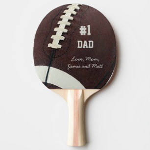 Personalized Football #1 Dad Ping Pong Paddle