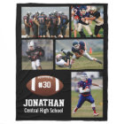 Personalized Football 5 Photo Collage Name # Team