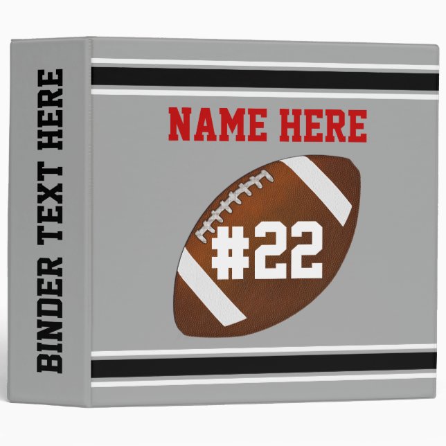 Personalized Football Binders, Football Memories Binder (Front/Spine)