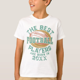 Personalized Football Birth Year Name Number T-Shirt