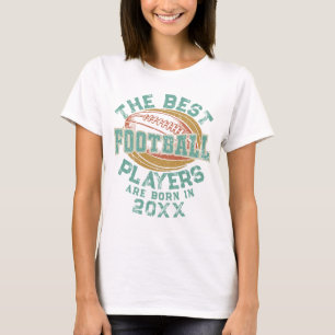 Personalized Football Birth Year Name Number T-Shirt