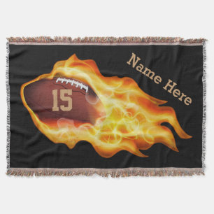 Personalized Football Blankets with NAME, NUMBER