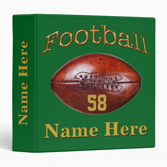 Personalized Football Card Binder or Photo Album (Front/Spine)
