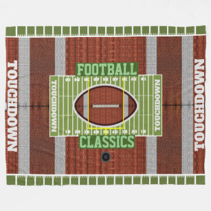 Personalized Football Classics Fleece Blanket