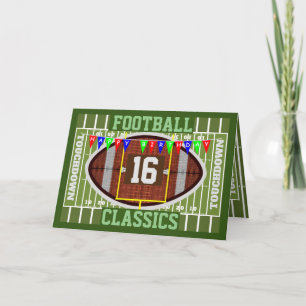 Personalized Football Classics Go Yard for Years Card