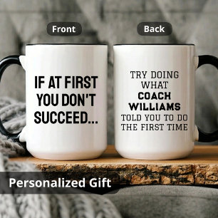 Personalized Football Coach Gift, Soccer Manager Mug