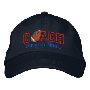 Personalized Football Coach with your name Embroidered Hat