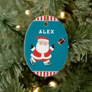Personalized Football Collectable Ceramic Ornament