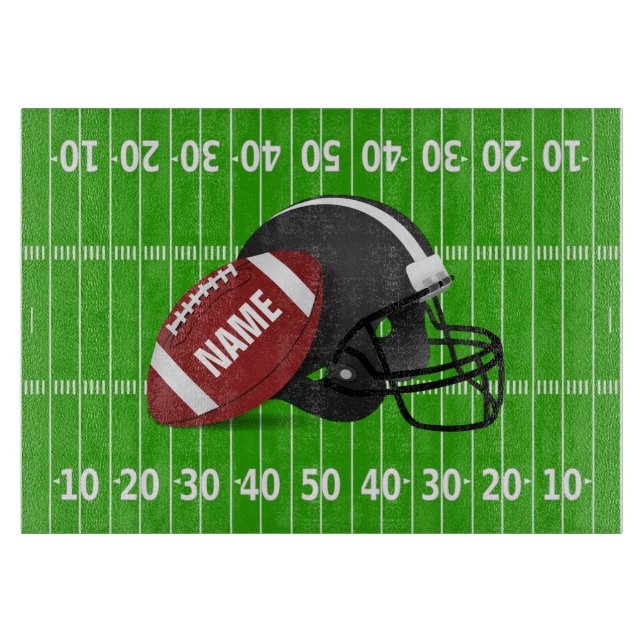 Personalized Football Cutting Board (Front)