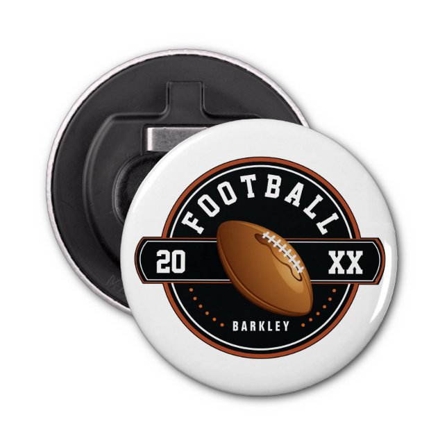 Personalized Football Design Bottle Opener (Front)