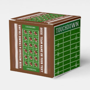 Personalized, Football Favour Boxes, Football Fiel Favor Box