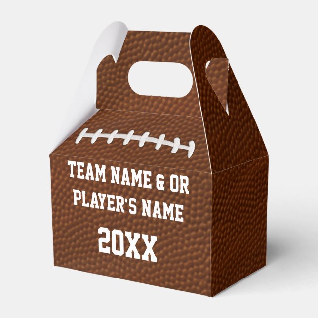 Personalized Football Favour Boxes in Bulk (Front Side)