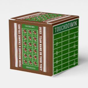 Personalized Football Favour Boxes with YOUR TEXT