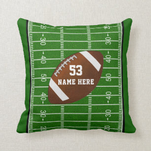 Personalized Football Field Football Gift Ideas Throw Pillow