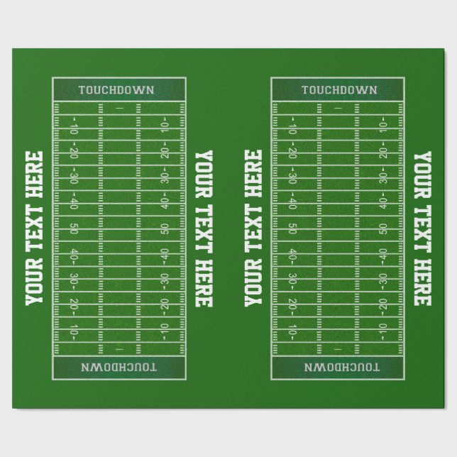 Personalized Football Field Gift Wrapping Paper (Seam)