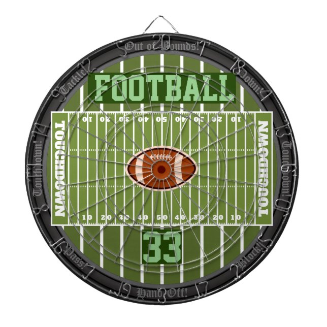 Personalized Football Field Multi-Target 2.0 Dartboard (Front)