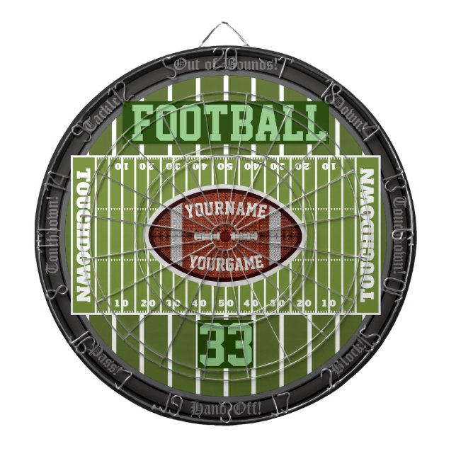 Personalized Football Field Multi-Target 3.0 Dartboard (Front)