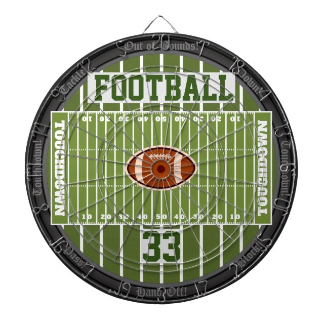Personalized Football Field Multi-Target Dartboard (Front)