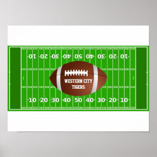 Personalized Football Field Team Custom Name Poster