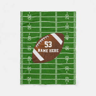Personalized Football Fleece Blanket,  Your Text