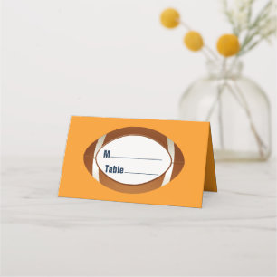 Personalized Football Folded Place Card