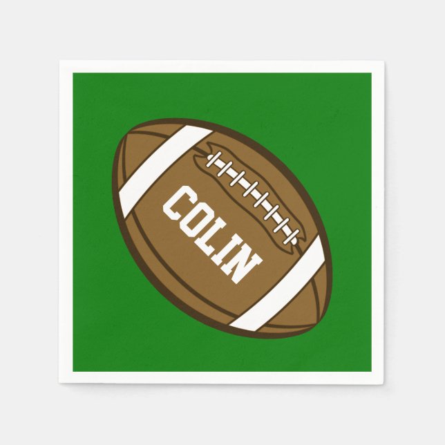 Personalized Football for Boys who love Sports Napkin (Front)
