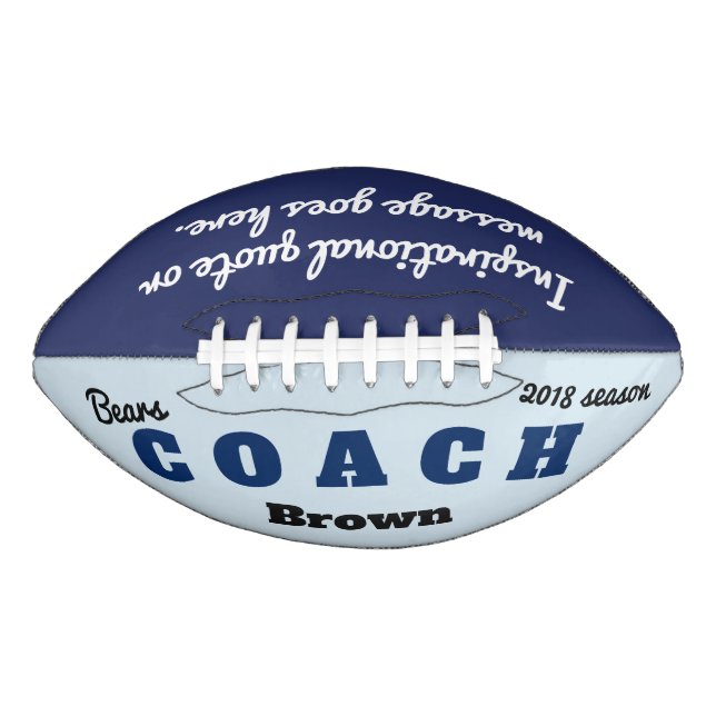 Personalized football for coach - thank you gift (Front)