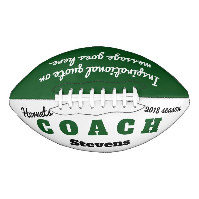 Personalized football for coach - thank you gift (Front)