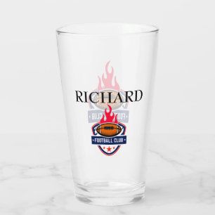 Personalized Football Glass