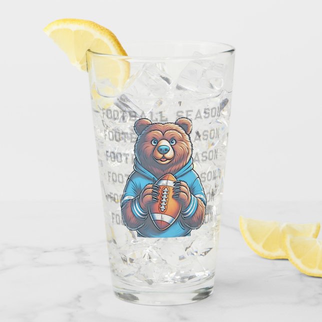 Personalized Football Glass (Front Ice)