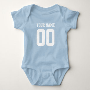 Personalized football jersey number baby jumpsuit bodysuit
