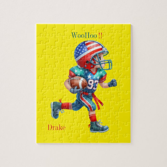 Personalized football jigsaw puzzle (Vertical)