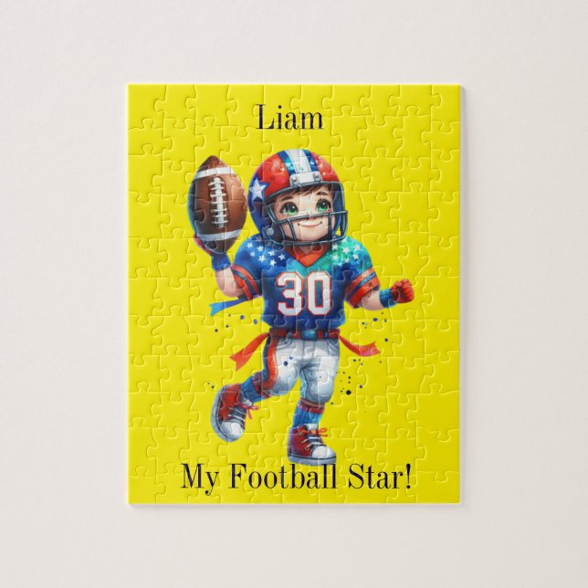 Personalized football jigsaw puzzle (Vertical)