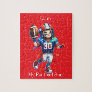 Personalized football jigsaw puzzle