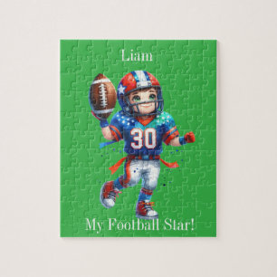Personalized football jigsaw puzzle