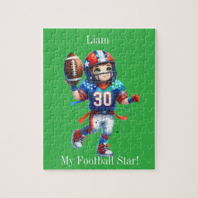 Personalized football jigsaw puzzle (Vertical)