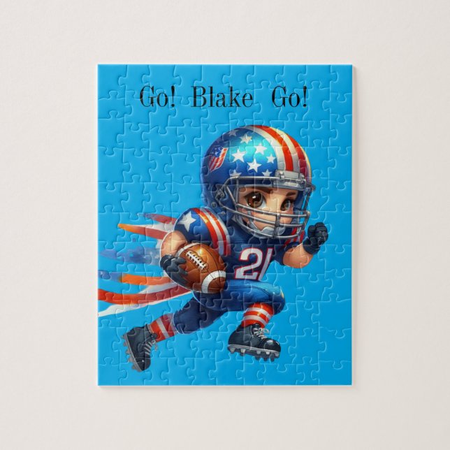 Personalized football jigsaw puzzle (Vertical)