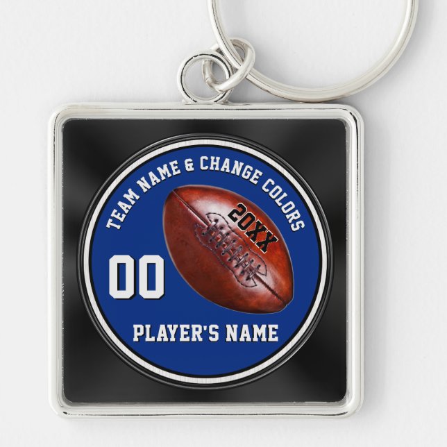 Personalized Football Keychains, Football Players Keychain (Front)