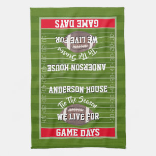 Personalized Football Kitchen Towel