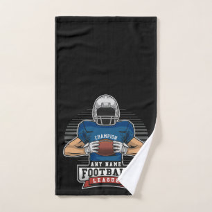 Personalized Football League Player Team Champ Bath Towel Set